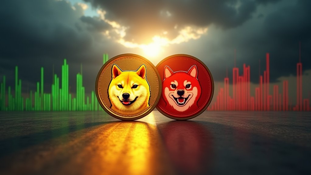 dogecoin vs shibi volatility